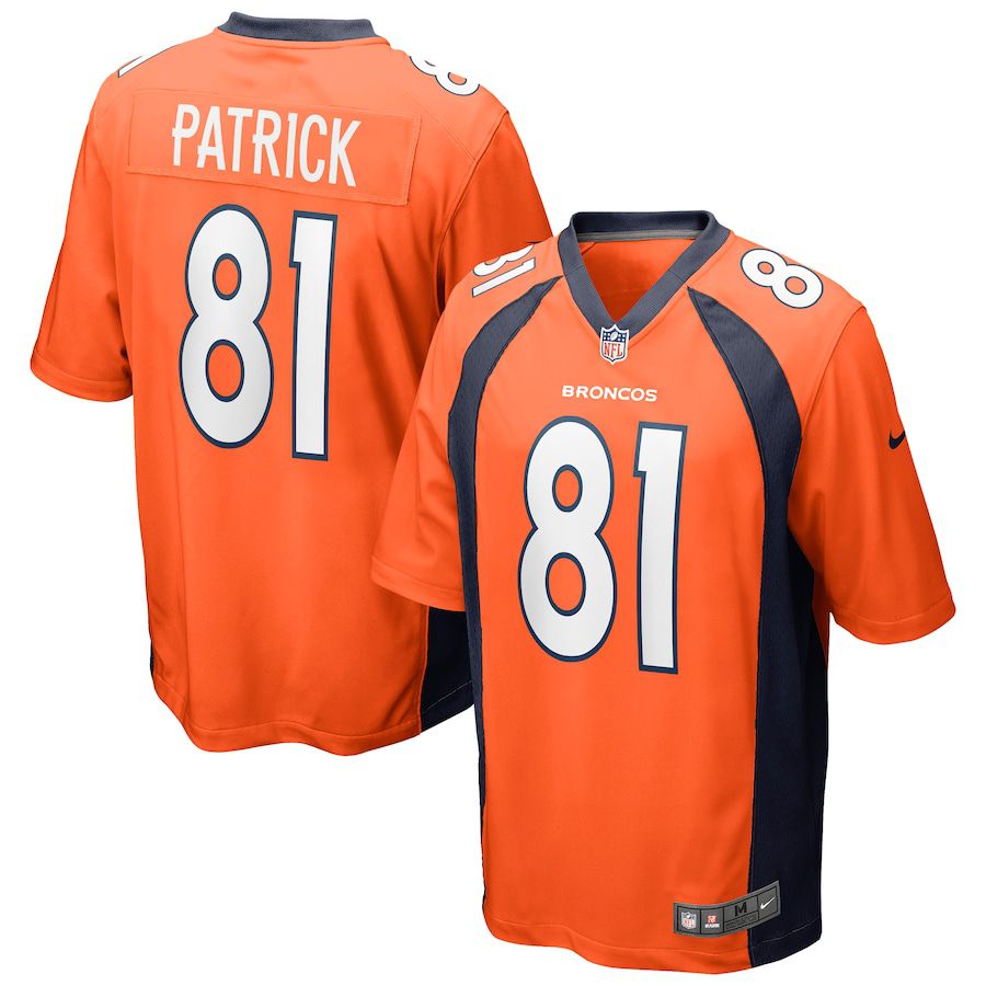 Men Denver Broncos #81 Tim Patrick Nike Orange Game NFL Jersey